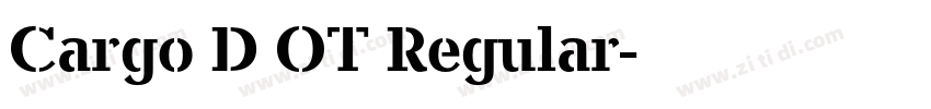Cargo D OT Regular字体转换